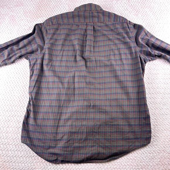 Polo Ralph Lauren Mens XL Lightweight 100% Cotton Button Down Plaid Long Sleeve - Picture 4 of 10